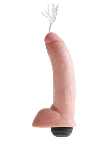 King Cock 9" Squirting Cock w/ Balls-Flesh
