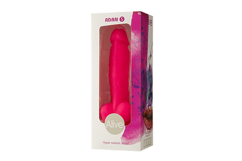 Alive Adam 7 Inch Pink Silicone Realistic Dildo with Suction Base